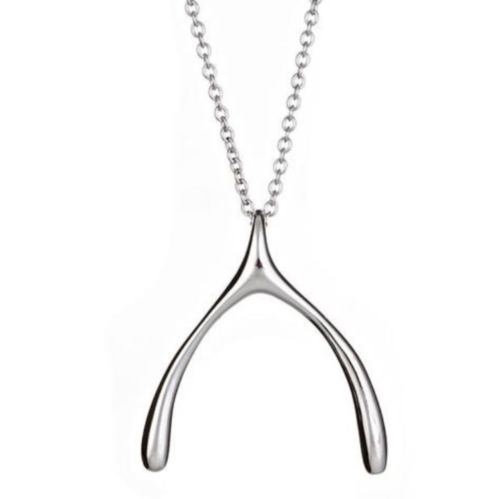Sterling Forever Wishbone Necklace
